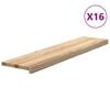 vidaXL Stair Treads 16 pcs Untreated 110x25x2 cm Solid Wood Oak