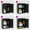 vidaXL Outdoor Storage Cabinet Black 65x37x85 cm PP