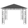 vidaXL Gazebo with Mosquito Net&LED String Lights 3x3x2.73m Anthracite