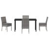 vidaXL Garden Dining Set 5 pcs Grey Powder-Coated Steel