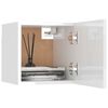 vidaXL Bedside Cabinet High Gloss White 30.5x30x30 cm Engineered Wood