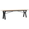 vidaXL Coffee Table Y-Frame 160x40x45.5 cm Solid Wood Pine and Steel