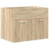 vidaXL Bathroom Sink Cabinet with Built-in Basin and Faucet Sonoma Oak