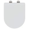 vidaXL Toilet Seat White 47 x 36 x 3.4 cm Duroplast