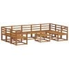 vidaXL Outdoor Sofa Set 10 pcs Natural Solid Acacia Wood