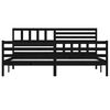 vidaXL Bed Frame without Mattress Black Solid Wood 200x200 cm