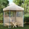 vidaXL Party Tent Beige Oxford Fabric