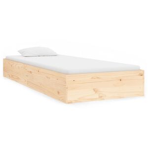 vidaXL Bed Frame without Mattress Solid Wood 90x190 cm Single Single