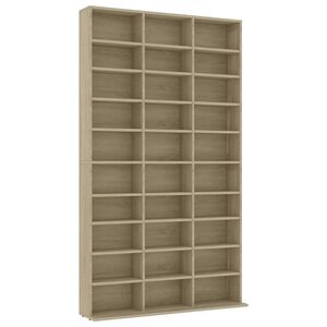 vidaXL CD Cabinet Sonoma Oak 102x23x177.5 cm Engineered Wood