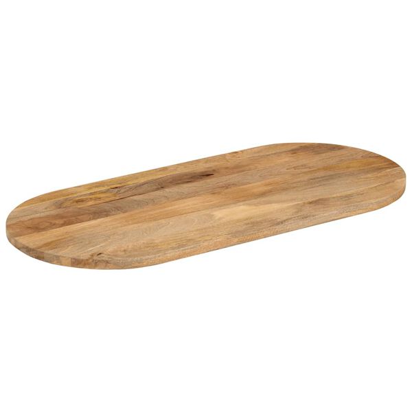 vidaXL Table Top 140x60x3.8 cm Oval Solid Wood Mango