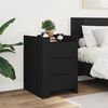 vidaXL Bedside Cabinet Black 45x50x65 cm Engineered Wood