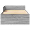 vidaXL Bed Frame without Mattress Grey Sonoma 100x200 cm Engineered Wood