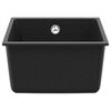 vidaXL Sink Black 370 x 460 mm 80% Quartz and 20% Resin