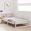 vidaXL Bed Frame with Headboard Natural 90 x 190 cm Solid Pine Wood