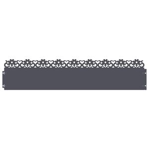 vidaXL Lawn Edgings 10 pcs Anthracite 103 x 0.05 x 22 cm Steel