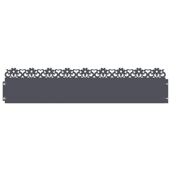 vidaXL Lawn Edgings 10 pcs Anthracite 103 x 0.05 x 22 cm Steel