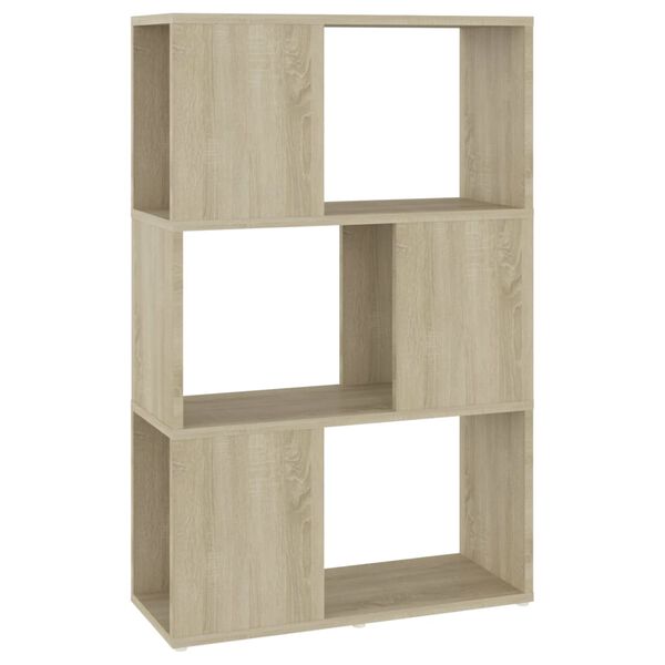 vidaXL Book Cabinet Room Divider Sonoma Oak 60x24x94 cm Engineered Wood