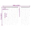 vidaXL LED Curtain Icicle Lights 10m 400 LED Colourful 8 Function