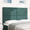 vidaXL Headboard with Headboard Dark Green 144 cm Faux Leather