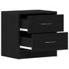 vidaXL Bedside Cabinet Black Oak 40x30x40 cm Engineered Wood