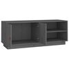 vidaXL TV Cabinet Grey 105x34x40 cm Solid Wood Pine