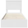 vidaXL Storage Bed with Headboard White 90 x 200 cm Engineered Wood