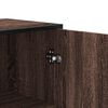 vidaXL Highboard Brown Oak 35.5x35x139 cm Engineered Wood and Metal