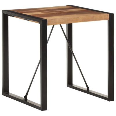 vidaXL Dining Table 70x70x75 cm Solid Acacia Wood with Sheesham Finish
