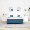 vidaXL Box Spring Bed with Mattress Dark Blue 160 x 210 cm Fabric