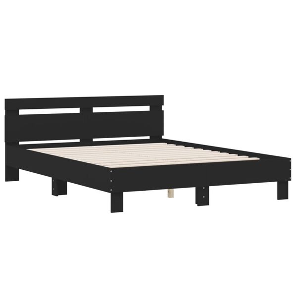 vidaXL Bed Frame without Mattress Black 140x200 cm