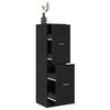 vidaXL Apothecary Cabinet Black 40x41x144.5 cm Engineered Wood