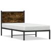 vidaXL Metal Bed Frame without Mattress Smoked Oak 90x200 cm