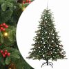 vidaXL Artificial Christmas Tree with 300 LEDs with Stand Green 180 cm