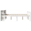 vidaXL Bookcase Bed without Mattress White 160x200 cm Solid Wood Pine