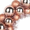 vidaXL Christmas Ball Wreathes 2 pcs Rose Gold 33 x 33 x 7 cm