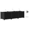 vidaXL Garden Planter 3 pcs Black Steel