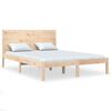 vidaXL Bed Frame without Mattress 135x190 cm Double Solid Wood