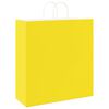 vidaXL Paper Bags 250 pcs with Handles Yellow 45x17x48 cm