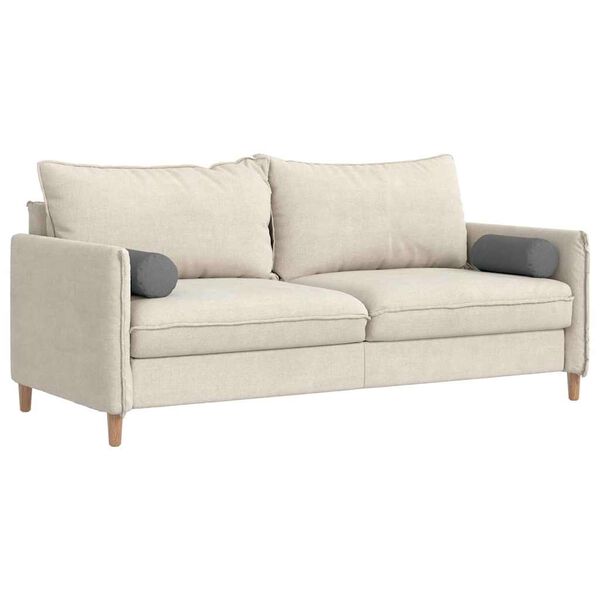 vidaXL Bolster Pillows 2 pcs Dark Grey Ø 15 x 40 cm Fabric