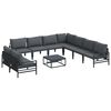 vidaXL Garden Sofa Set 10 pcs Black Steel