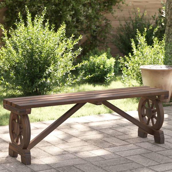 vidaXL Garden Bench 115 cm Solid Wood Fir
