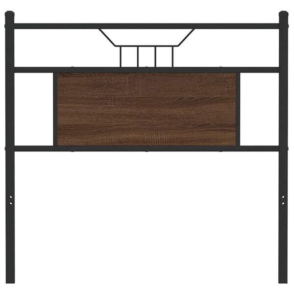 vidaXL Replace Headboard Brown Oak 75 cm Engineered Wood and Steel