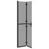 vidaXL Walk-In Shower Wall Folding Black 80 x 6.5 x 190 cm