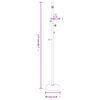 vidaXL Coat Stand White 177 cm Powder-coated Iron