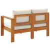 vidaXL Garden Sofa with 1 Armrest 2-Seater Solid Wood Acacia