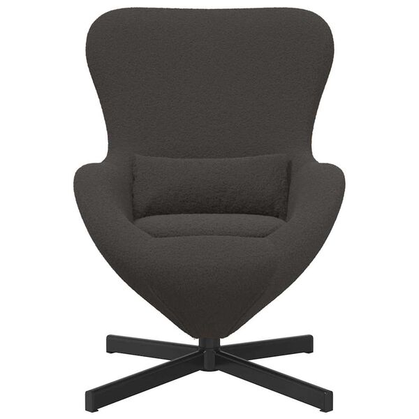 vidaXL Egg Chair Dark Grey 63 x 73 x 90 cm Fabric