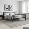 vidaXL Bed Frame without Mattress Black Metal 160x200 cm