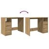 vidaXL Desk Artisan Oak 102x76x50 cm Engineered Wood