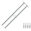 vidaXL Window grilles 700-1050 mm Galvanized Steel