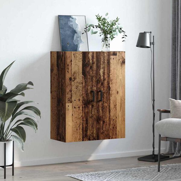 vidaXL Wall Cabinet Old Wood 69.5 x 34 x 90 cm Engineered Wood